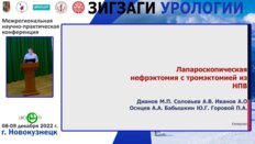 Дианов М.П. - Лапароскопическая нефрэктомия с тромбэктомией из нижней полой вены