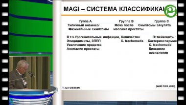 Вольфганг Вайднер - Влияние инфекционно-воспалительных заболеваний мужской половой системы (MAGI)  на фертильность и сексуальную функцию