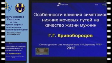 Кривобородов Г.Г. - Особенности влияния симптомов нижних мочевых путей на качество жизни мужчин