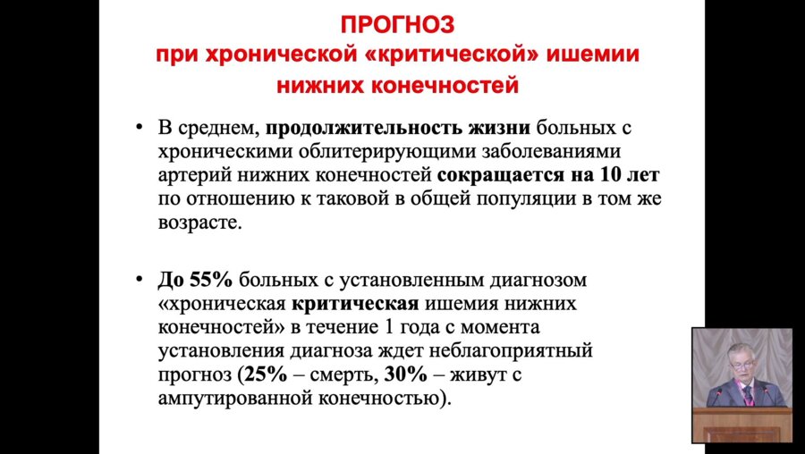Червяков Ю.В. - Современные подходы к лечению хронической ишемии нижних конечностей атеросклеротического генеза на амбулаторном этапе