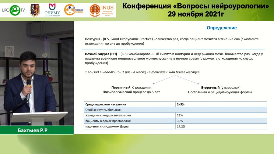 Бахтыев Р.Р. - Ночной энурез у взрослых