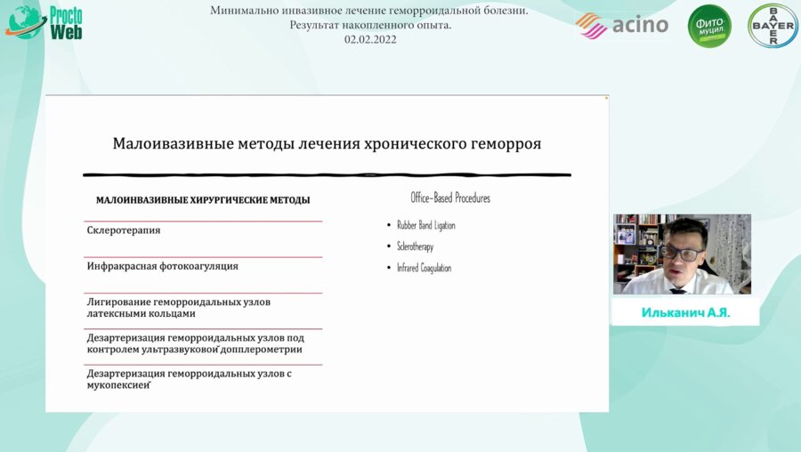 Ильканич А.Я. - Подводные камни минимально инвазивных методов лечения геморроидальной болезни