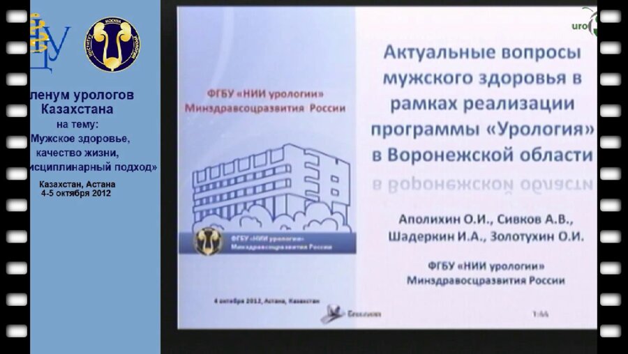 Сивков А.В. - Актуальные вопросы мужского здоровья в рамках реализации программы «Урология» в Воронежской области