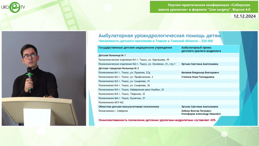 Анущенко И.И. - Уроандрологическая помощь детям в г. Томске и Томской области