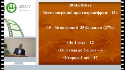 Купчинский М.П. - Наш опыт лапароскопического лечения гидронефроза у детей