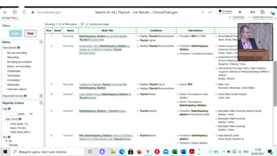 Соловьев В.А. - Радиочастотная абляция доброкачественных радиочастотных новообразований щитовидной железы