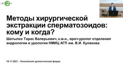 Шатылко Т.В. - Методы хирургической экстракции сперматозоидов: кому и когда?