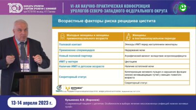 Кузьменко А.В. - Современный пациент с циститом. Особенности в выборе лечения неосложнённых ИНМП