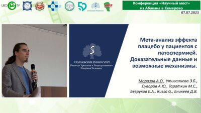 Морозов А.О. - Мета-анализ эффекта плацебо у пациентов с патоспермией. Доказательные данные и возможные механизмы