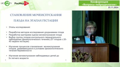 Дерюгина Л.А. - Становление уродинамики нижних мочевыводящих путей у плода