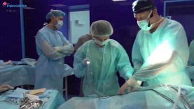 Laparoscopic Left partial nephrectomy LIVE