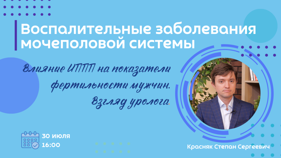 Воспалительные заболевания мочеполовой системы. Лекция №1. Влияние ИППП на показатели фертильности мужчин. Взгляд уролога